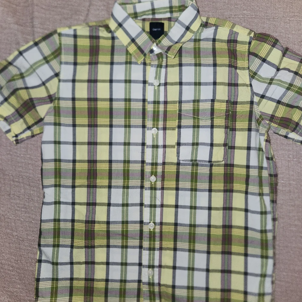 Gap kids Plaid button down top